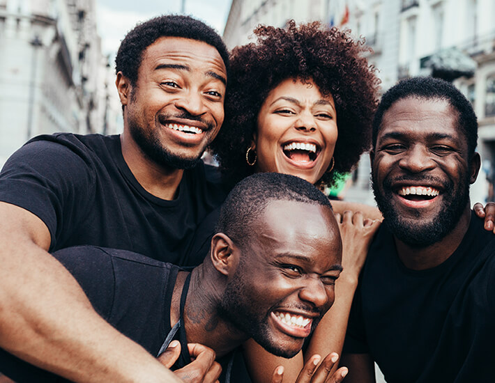 Multicultural Research, a group of friends taking a selfie